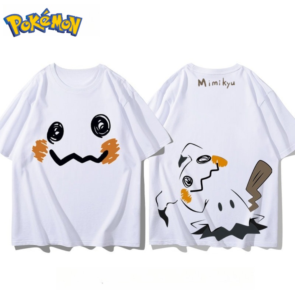 Anime Merchandise Store In Japan - بوكيمون ميميكيو الأمامي والخلفي تي شيرت