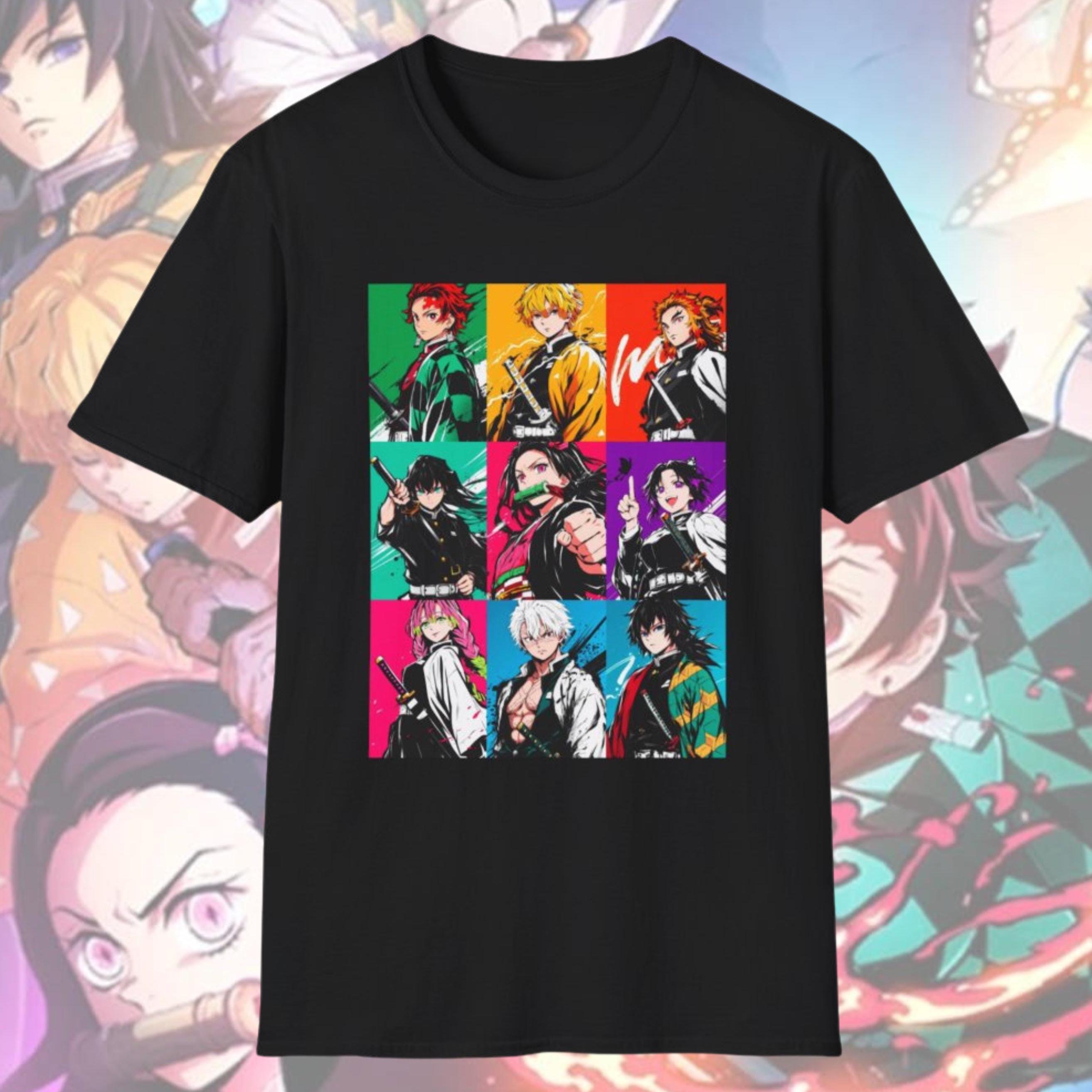 Anime Merch Shopping - تي شيرت رجالي بتصميم قاتل الشياطين