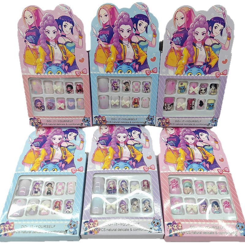 ملصقات أظافر قصيرة للأطفال بتص - مراجعة Anime Merchandise Nepal وسعره
